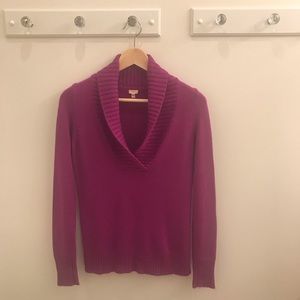 J. Crew V-neck Sweater - Fuschia